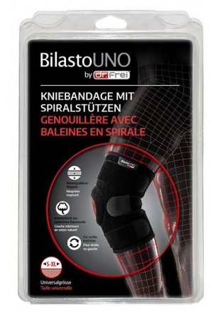 Bilasto Uno Kniebandage S-XL mit Spiralstützen und Velcro