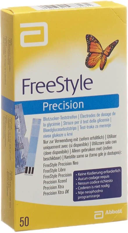 ABBOTT FREESTYLE Precision Teststreifen (n) 50 Stück ABBOTT FREESTYLE Precision Teststreifen (n) 50 Stück