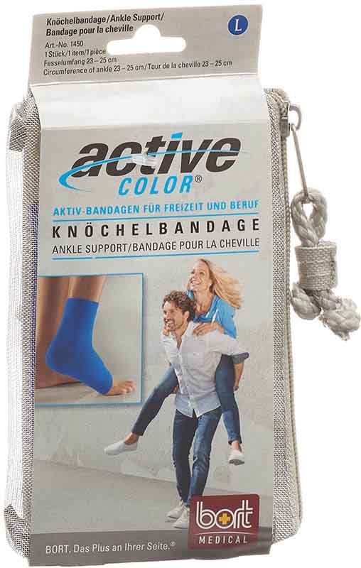 BORT ActiveColor Knöchelbandage M -23cm blau BORT ActiveColor Knöchelbandage M -23cm blau