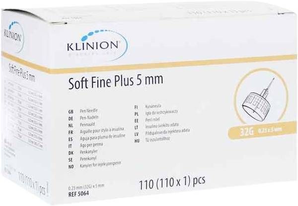 Klinion Soft Fine PIus Pen Nadel 0.23mm 32G x 5mm, 110 Stück