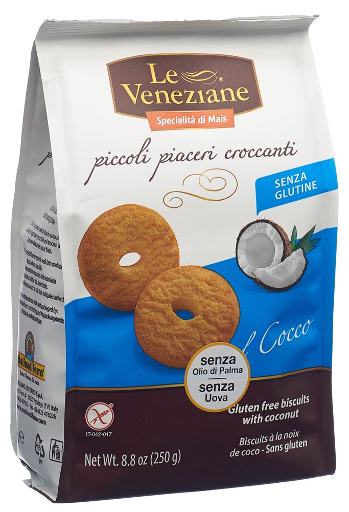 LE VENEZIANE Biscuits Kokosnuss glutenfrei 250g