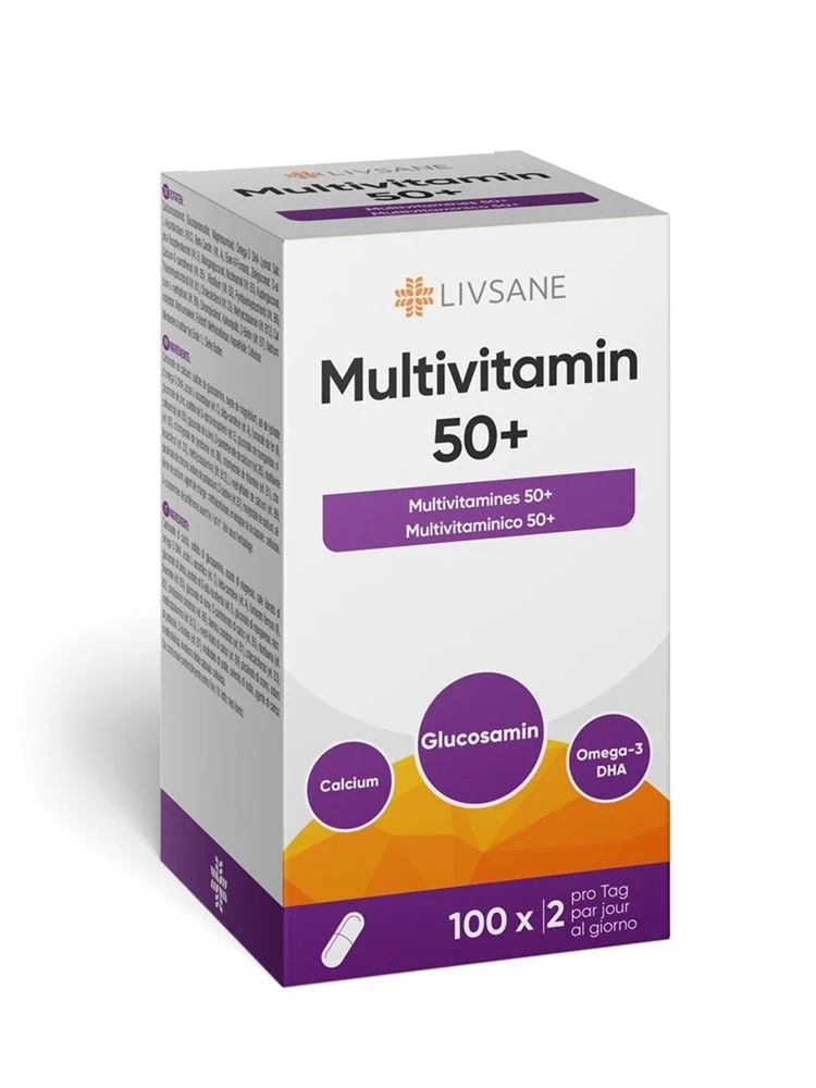 Livsane Multivitamin 50+ Kapseln Glas 100 Stück