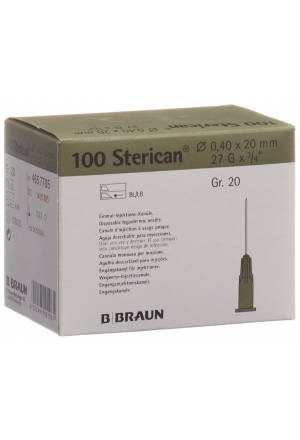 Sterican Nadel 27G 0.40x20mm grau Luer 100Stück Sterican Nadel 27G 0.40x20mm grau Luer 100Stück