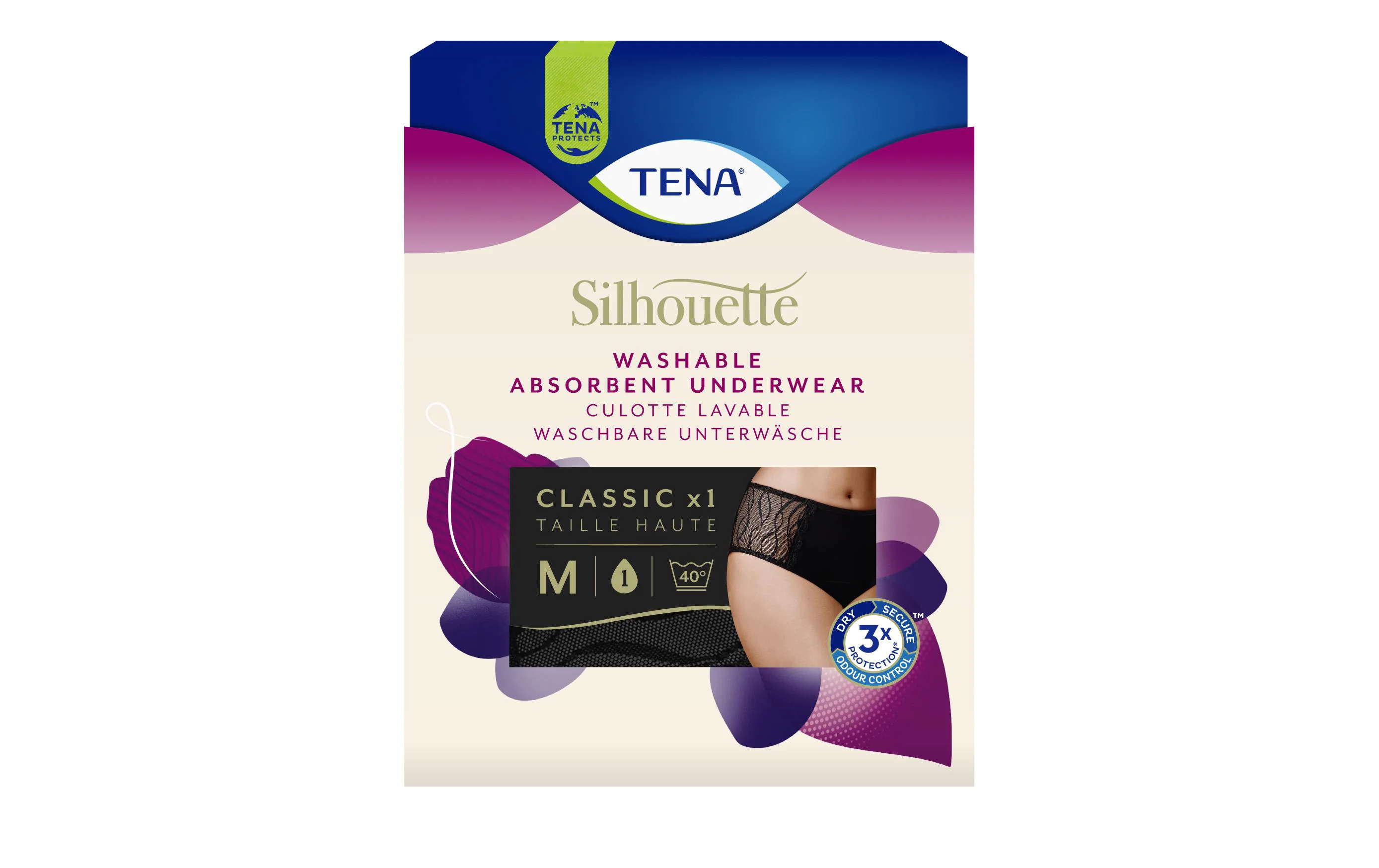 TENA Silhouette Classic Washable Underwear M schwarz