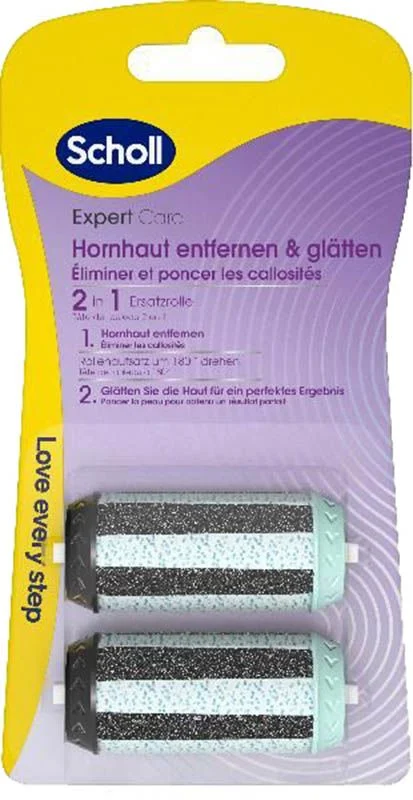 Scholl Expert Care 2-in-1 Pedi Rollen 2 Stück Scholl Expert Care 2-in-1 Pedi Rollen 2 Stück