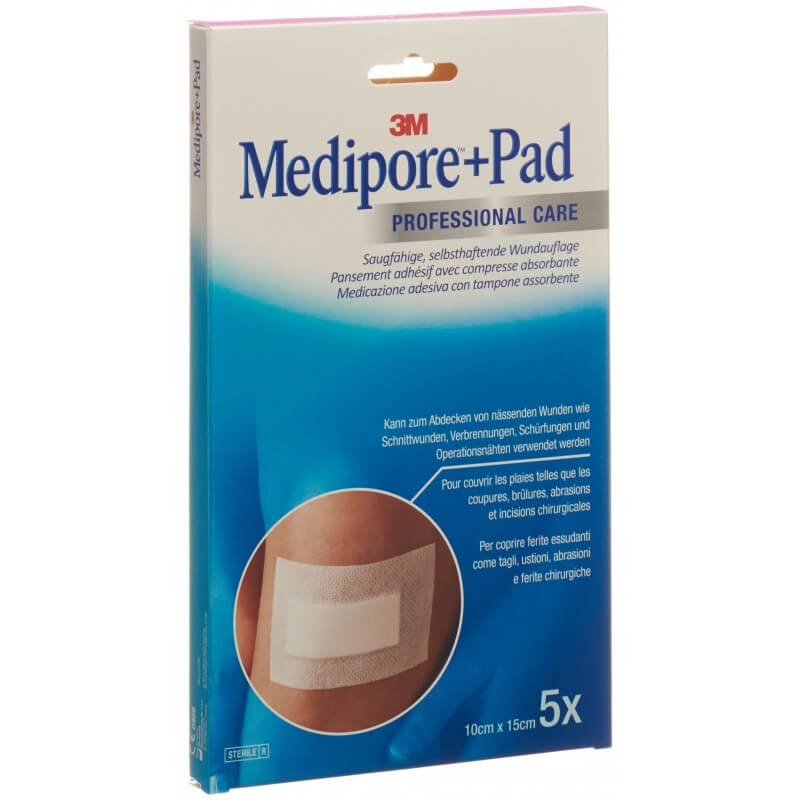3M Medipore+Pad 10x15cm Wundkissen 5x10.5cm 5 Stück 3M Medipore+Pad 10x15cm Wundkissen 5x10.5cm 5 Stück