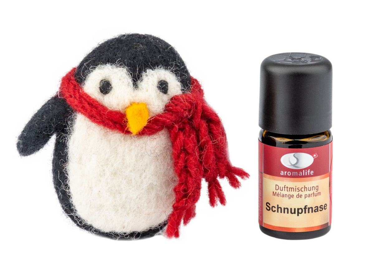 AROMALIFE Geschenkset Filz Pinguin Duft Schnupfna AROMALIFE Geschenkset Filz Pinguin Duft Schnupfna