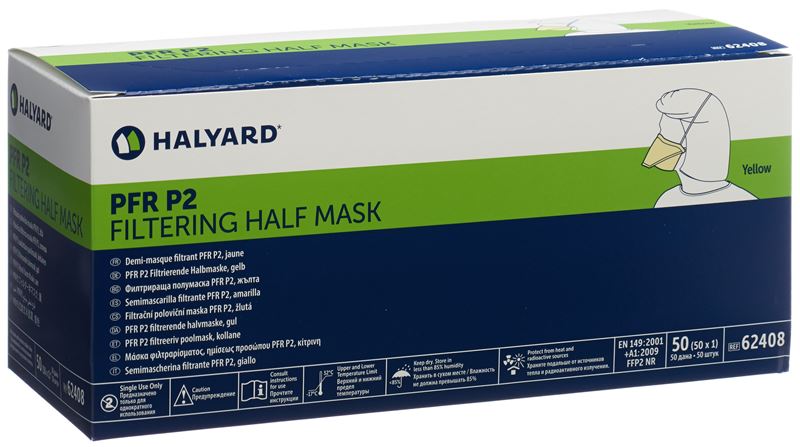 Halyard PFR P2 TBC Maske gelb 50 Stück