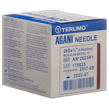 Terumo Agani Einmalkanüle 26G 0.45x23mm braun 100 Stück Terumo Agani Einmalkanüle 26G 0.45x23mm braun 100 Stück