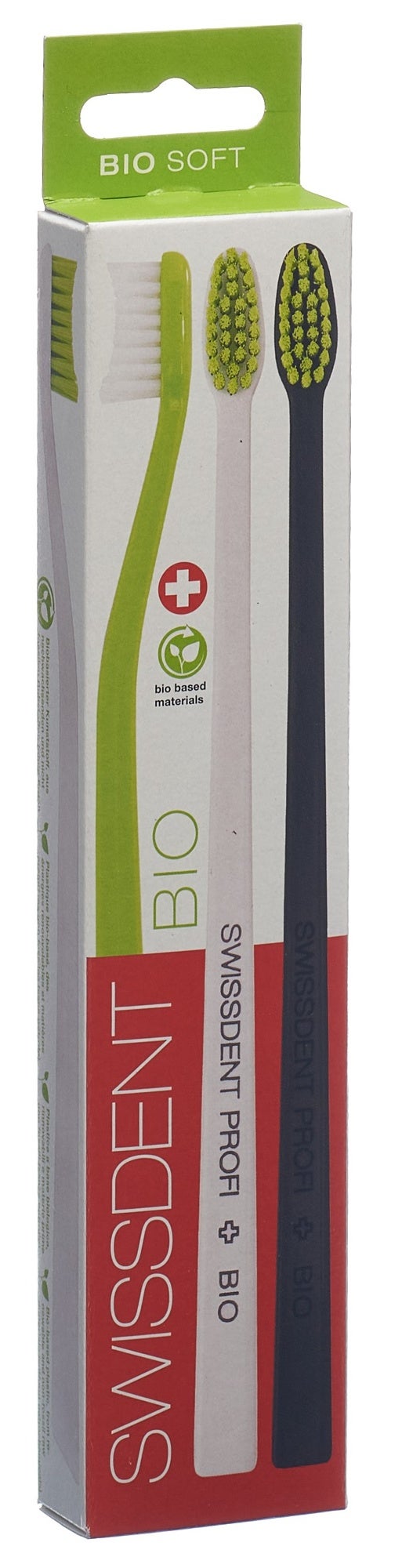 Swissdent Bio Zahnbürste Trio grün weiss schwarz Swissdent Bio Zahnbürste Trio grün weiss schwarz