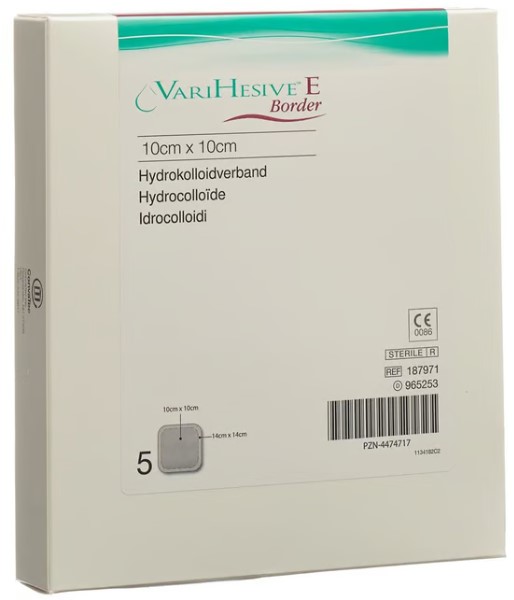 VARIHESIVE E BORDER Verband 10x10/14x14cm 5 Stück VARIHESIVE E BORDER Verband 10x10/14x14cm 5 Stück