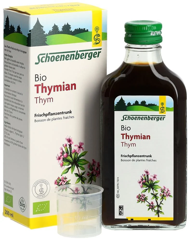 Schoenenberger Thymian Frischpflanzensaft Trunk Bio 200ml