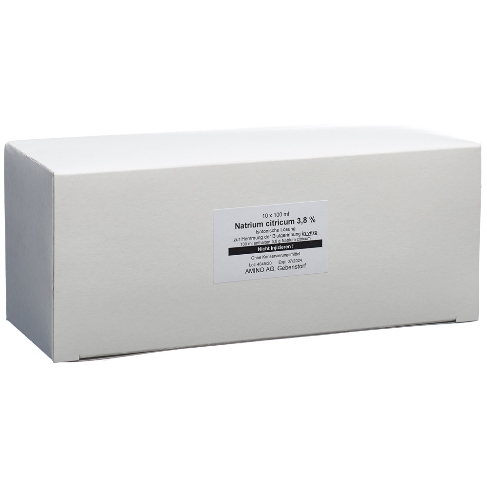 NATRIUMCITRAT Amino Lös 3.8 % Durchstechflasche 100ml