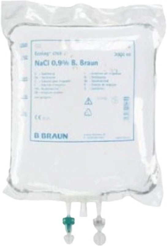 NACL Braun 0.9 % 2000ml West Ecobag 6 Stück