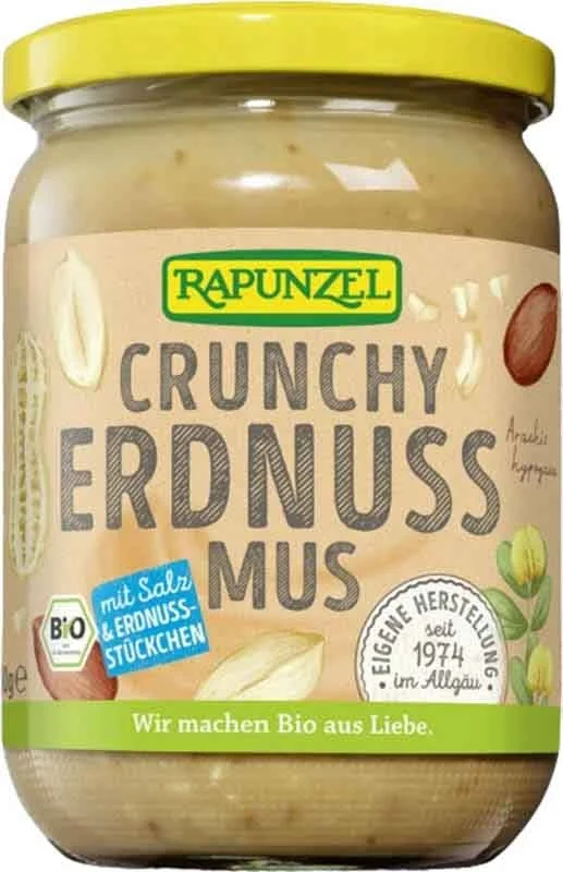 Rapunzel Erdnussmus Crunchy mit Salz 500g