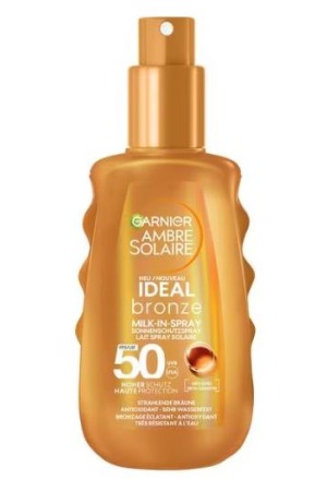 AMBRE SOLAIRE Ideal Bronze Milk-Spr LSF50 150ml AMBRE SOLAIRE Ideal Bronze Milk-Spr LSF50 150ml