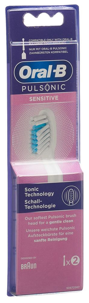 Oral-B Aufsteckbürsten Pulsonic Sensitiv 2 Stück Oral-B Aufsteckbürsten Pulsonic Sensitiv 2 Stück