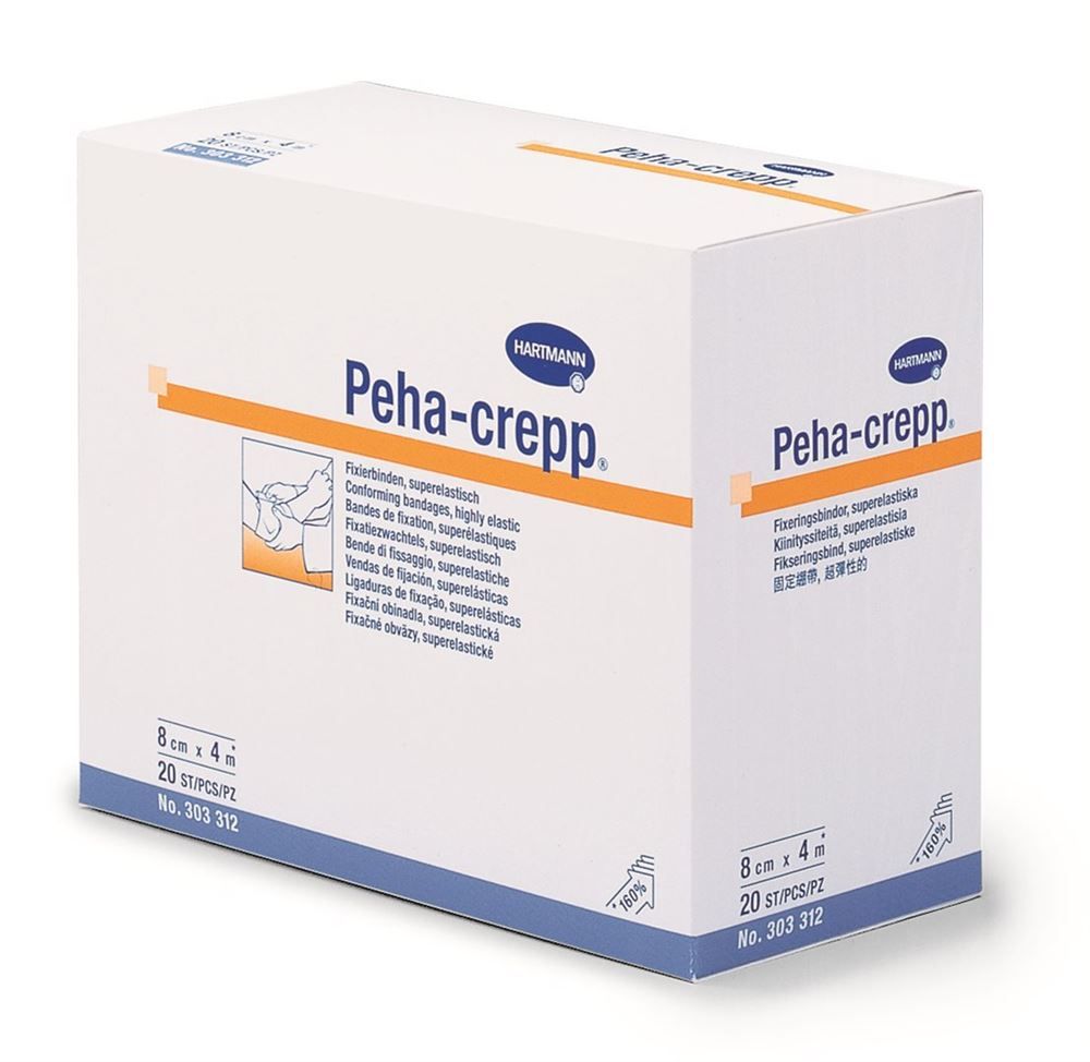Peha CREPP Kreppbinde 4mx6cm weiss 20 Stück