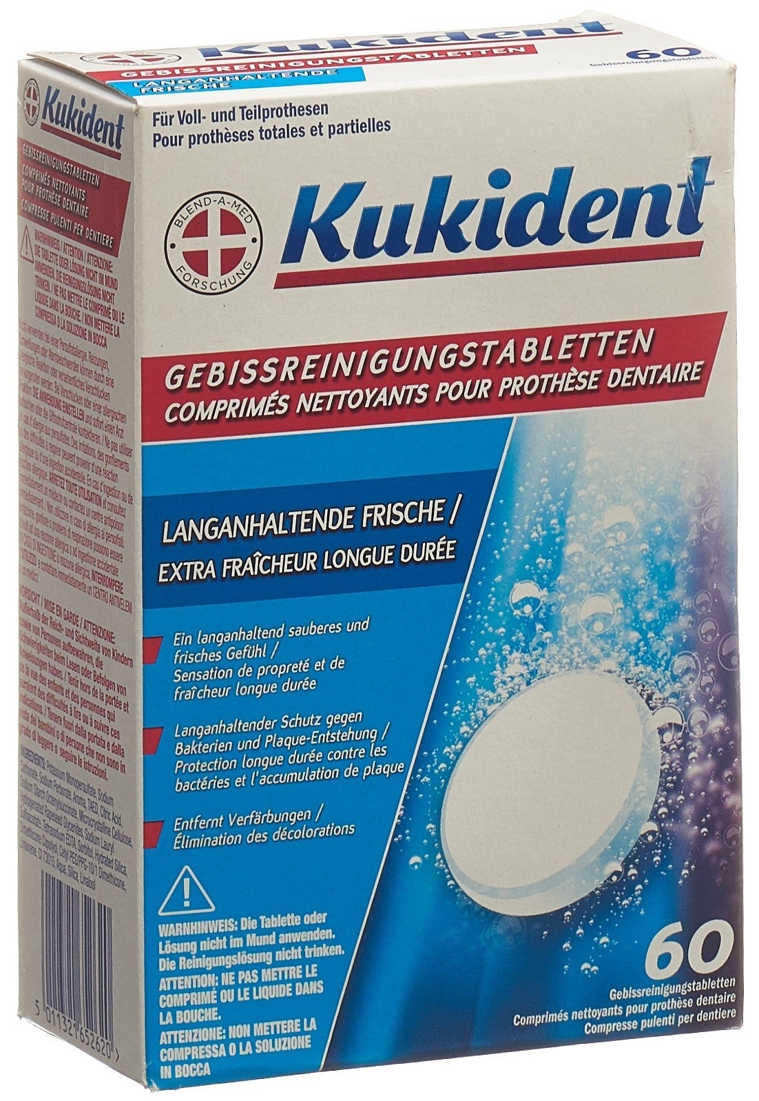 Kukident Reinigung-Tabs Comp langanhaltende Frische 60 Stück