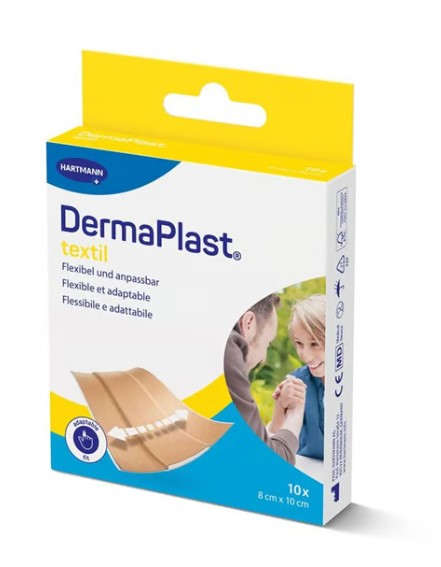 DermaPlast® Textil Schnellverband 8x10cm beige 10 Stück