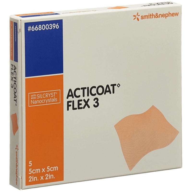 Acticoat Flex 3 Wundverband 5x5cm 5 Stück Acticoat Flex 3 Wundverband 5x5cm 5 Stück