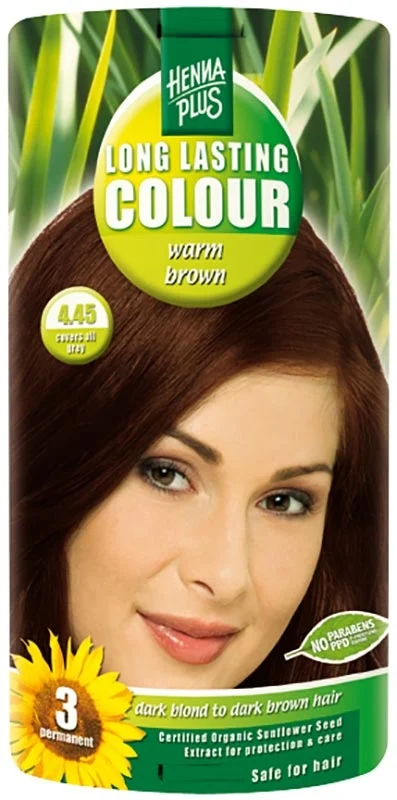 HENNA Plus Long Lasting Colour Warm Brown 4.45