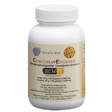 Holistic Med Curcuma-Extrakt 500mg Vegikapseln 90 Stück