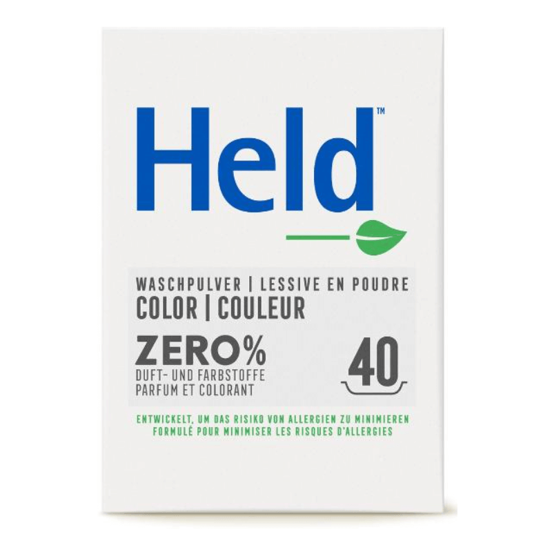 Held Waschpulver Color Zero - Farbschutz und Reinheit in einem Karton